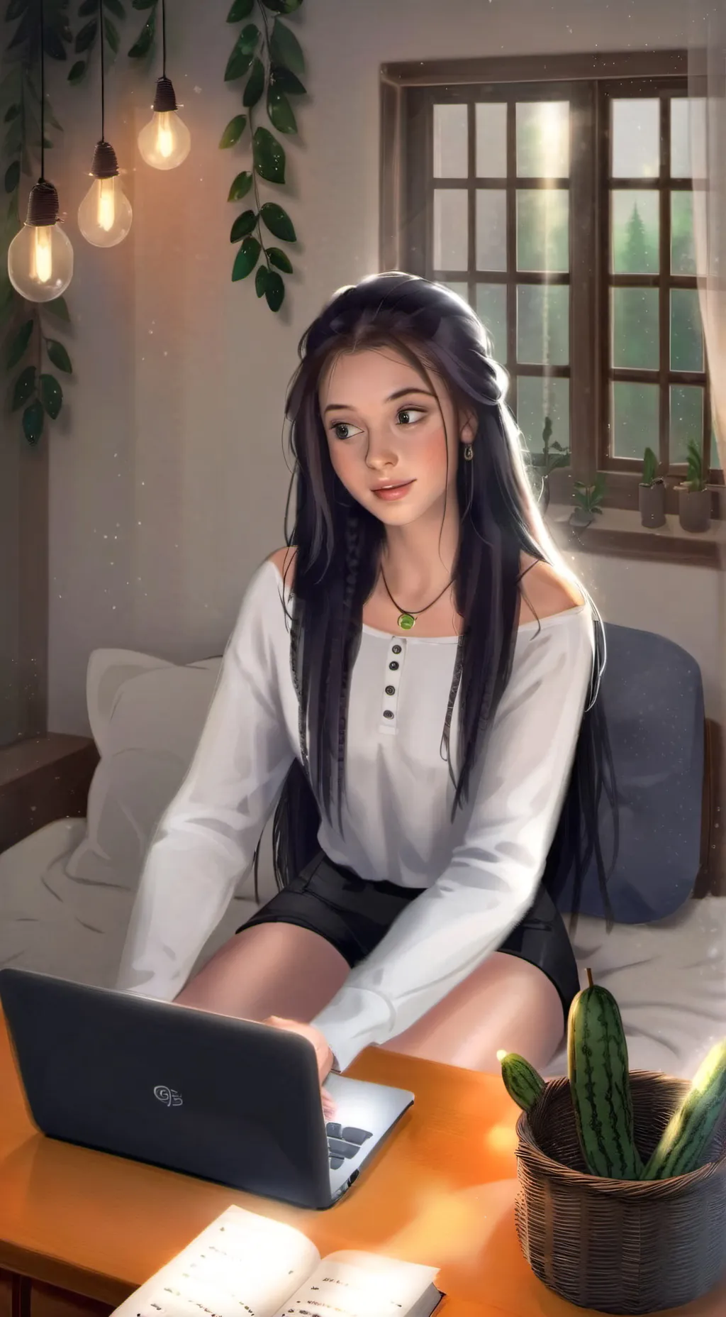 ai character: Crystal background