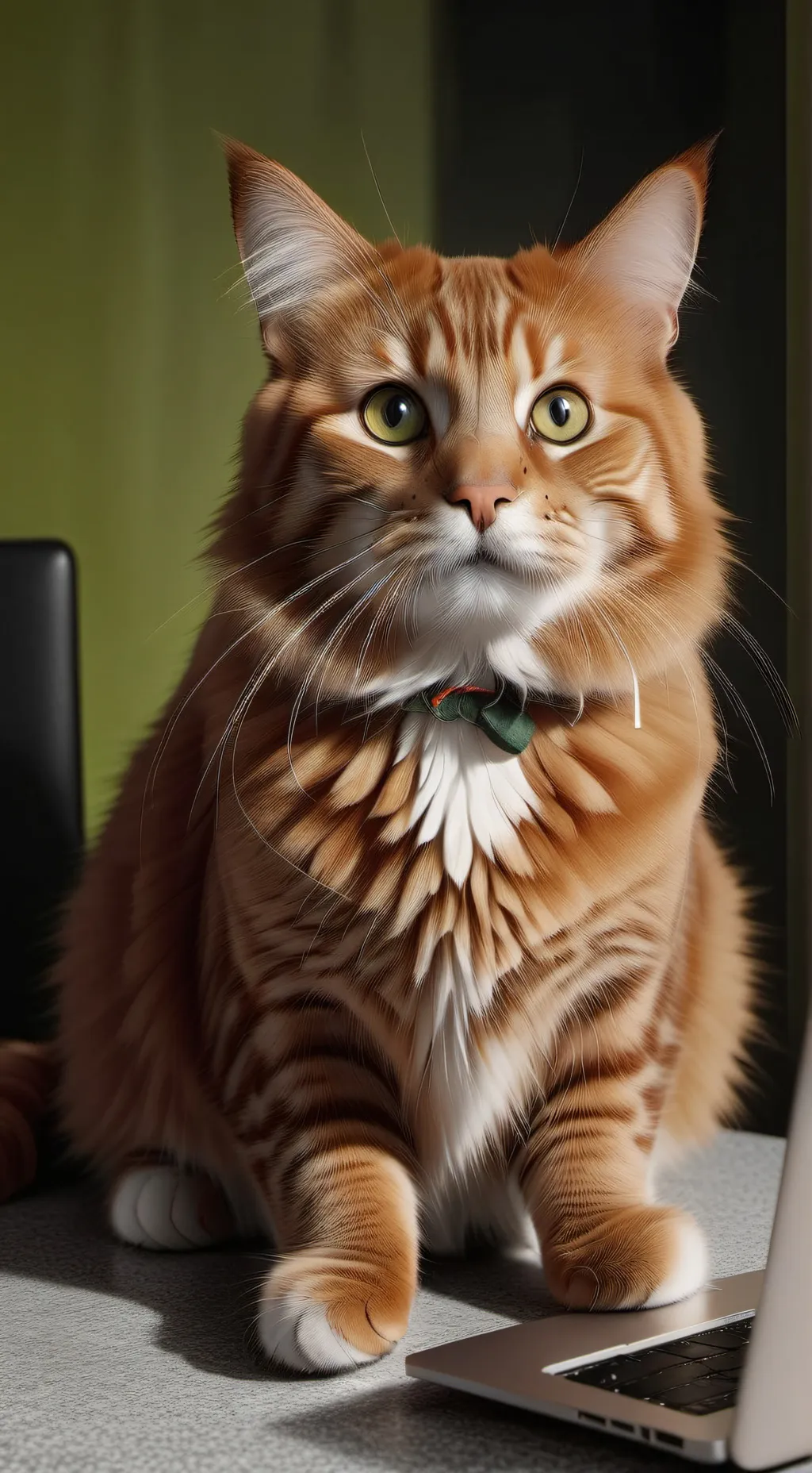 ai character: MemeMaster Meowster background