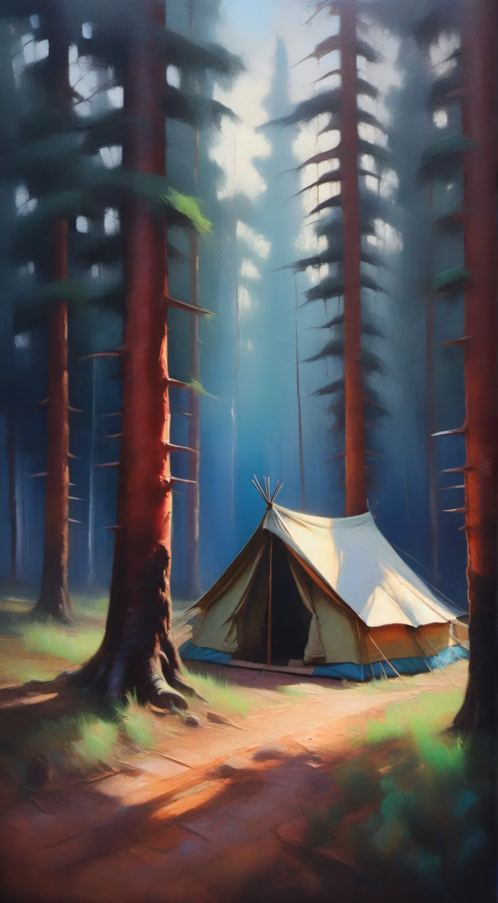 ai character: campamento  background