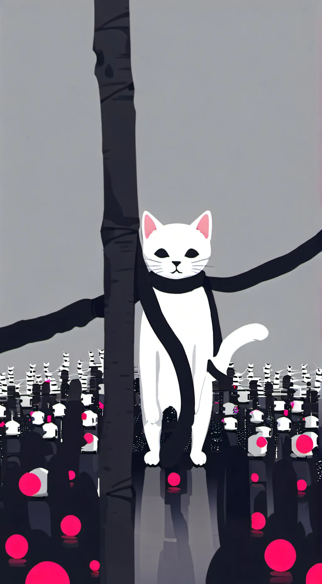 ai character: emoji cat triste  background