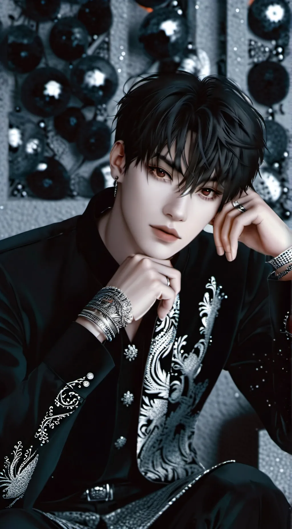 ai character: BangChan  background