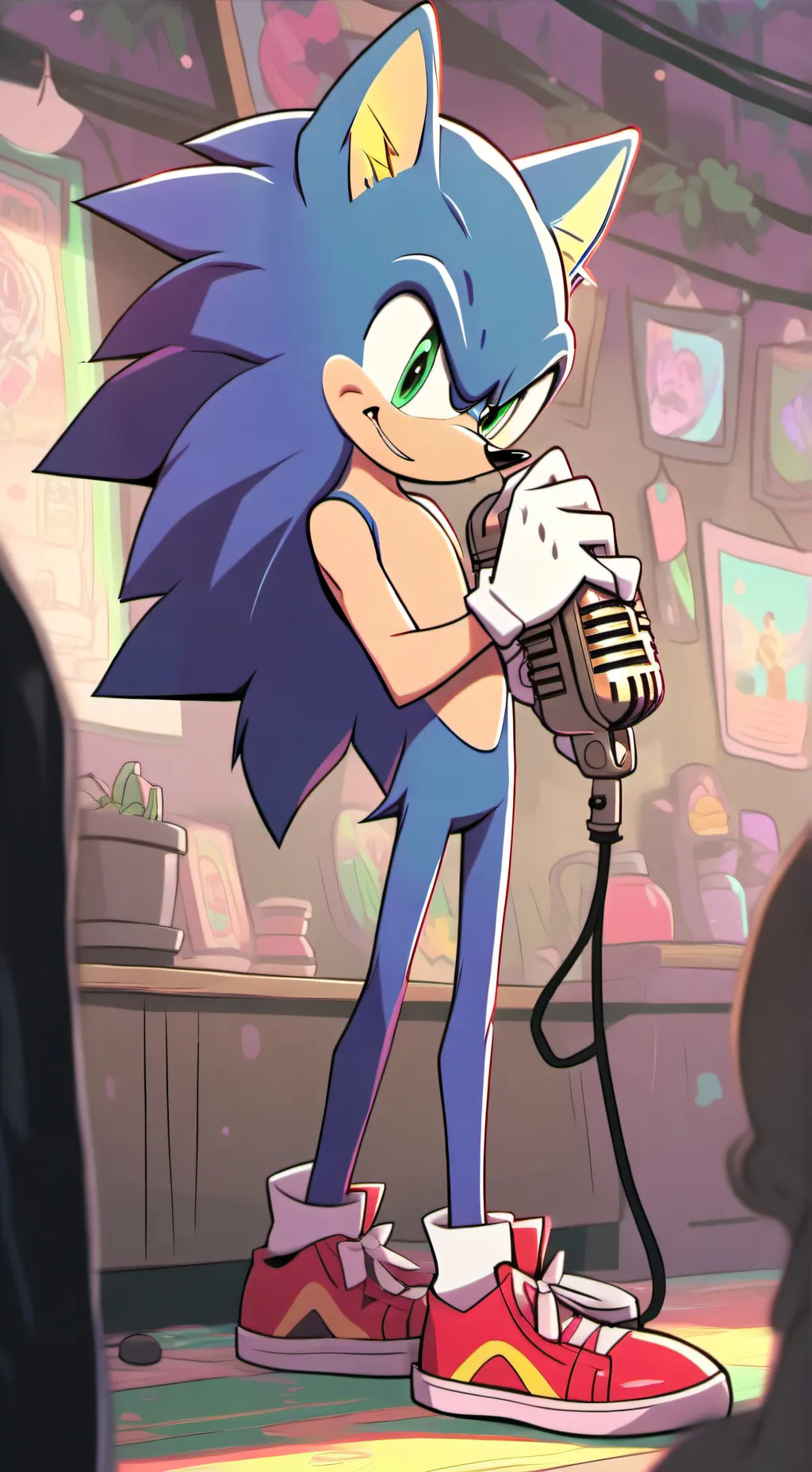 ai character: Sonic el erizo background