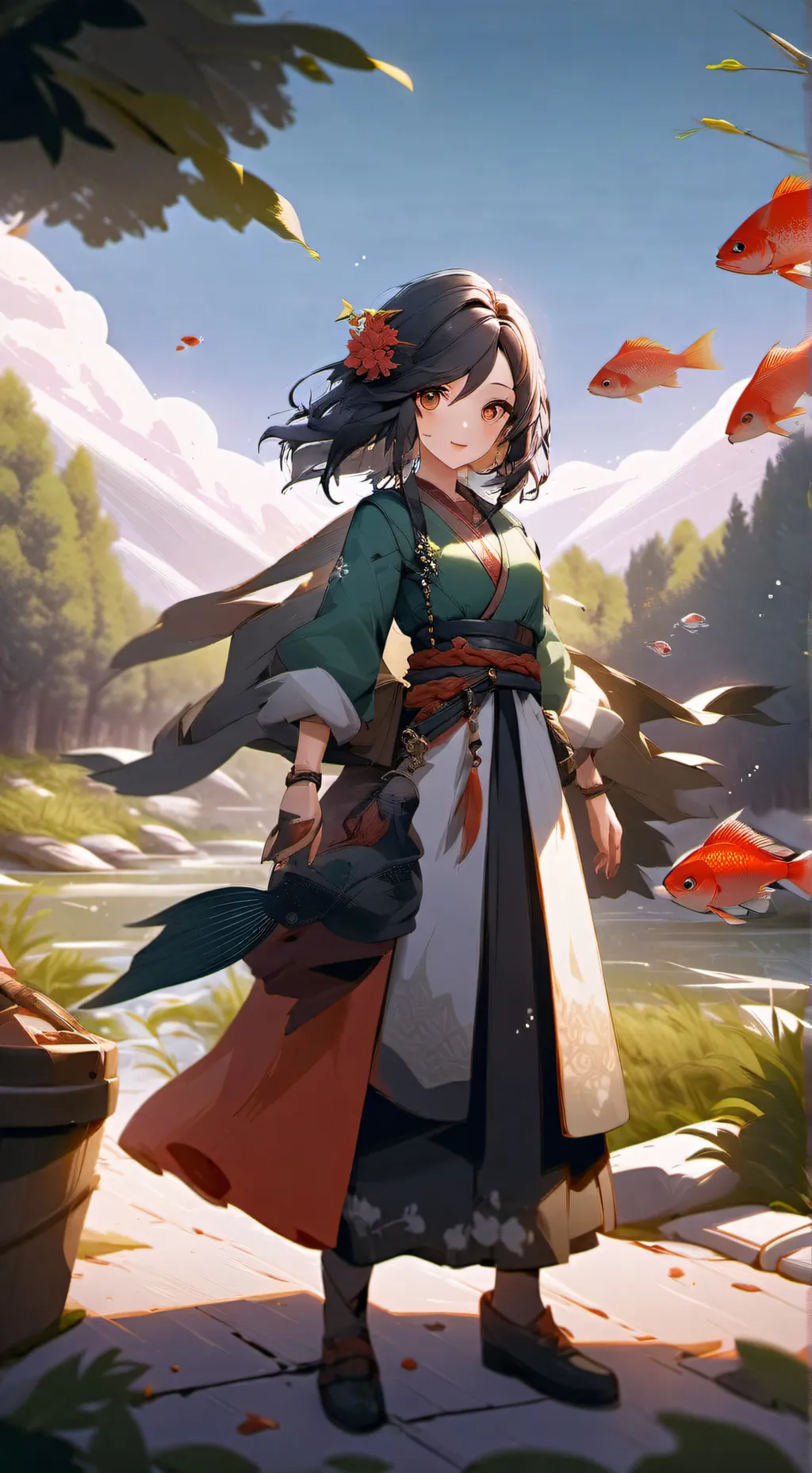 ai character: Random background