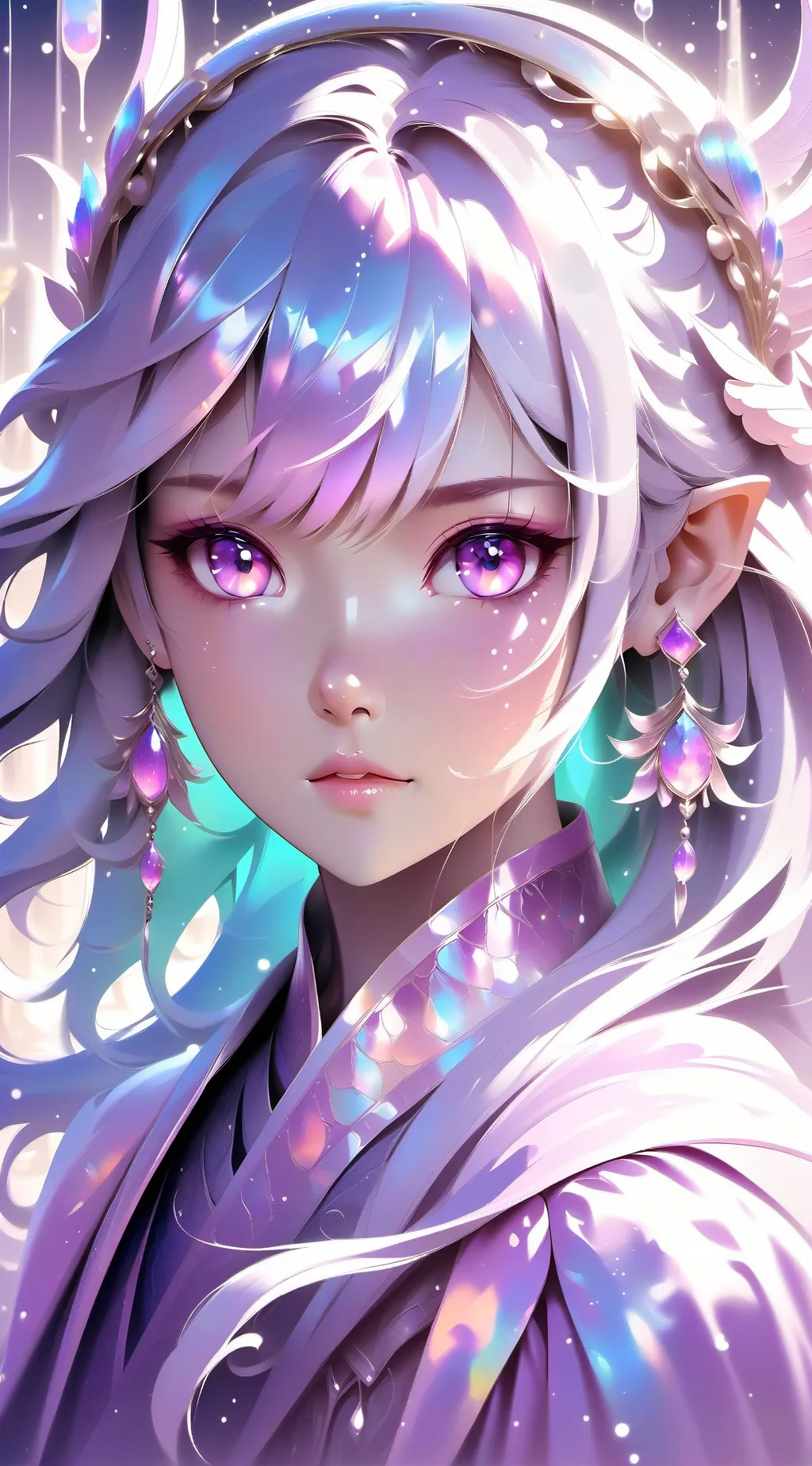 ai character: face reveal  background