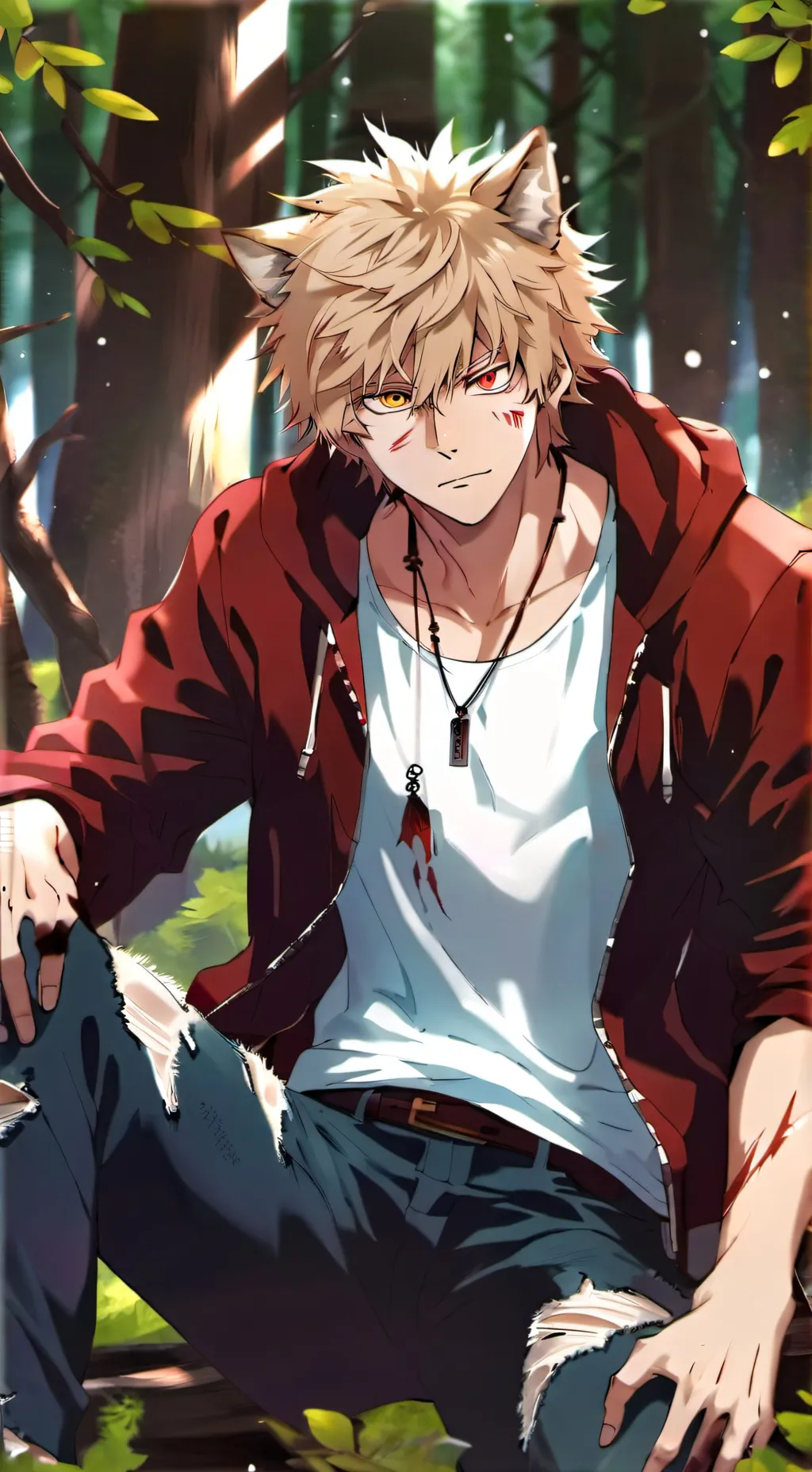 ai character: Katsuki Bakugo background