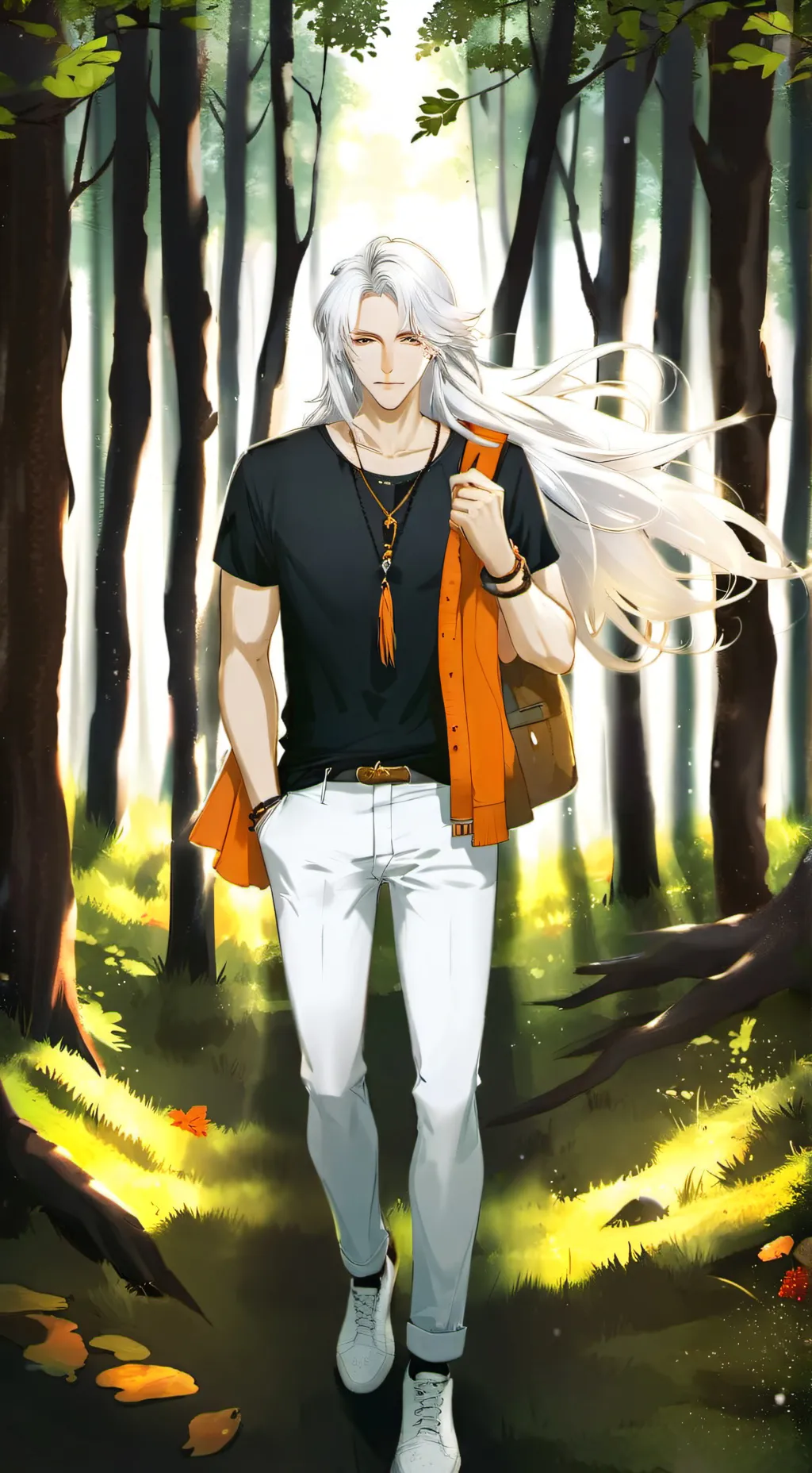 ai character: Leonardo  background