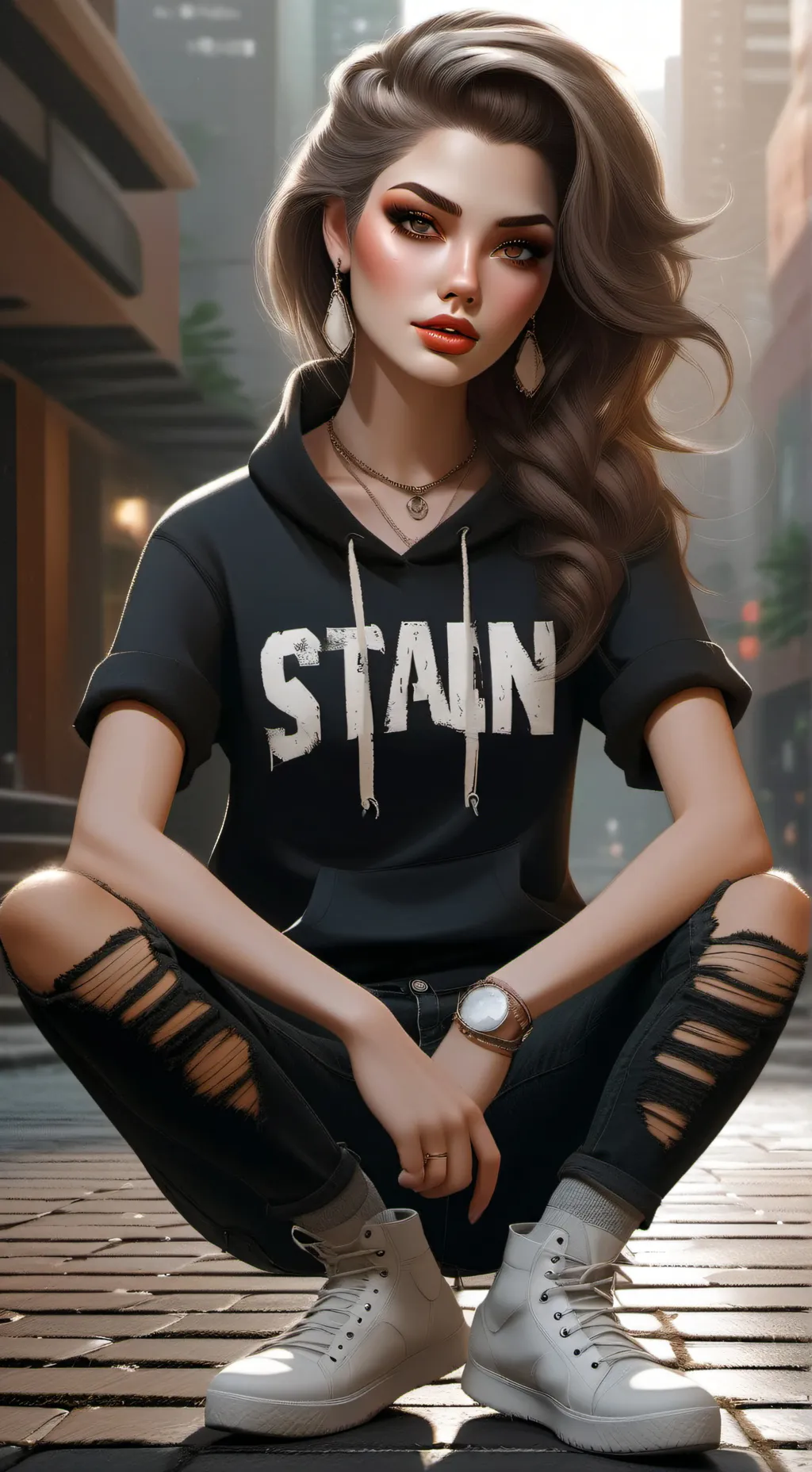 ai character: Julia Fonds background