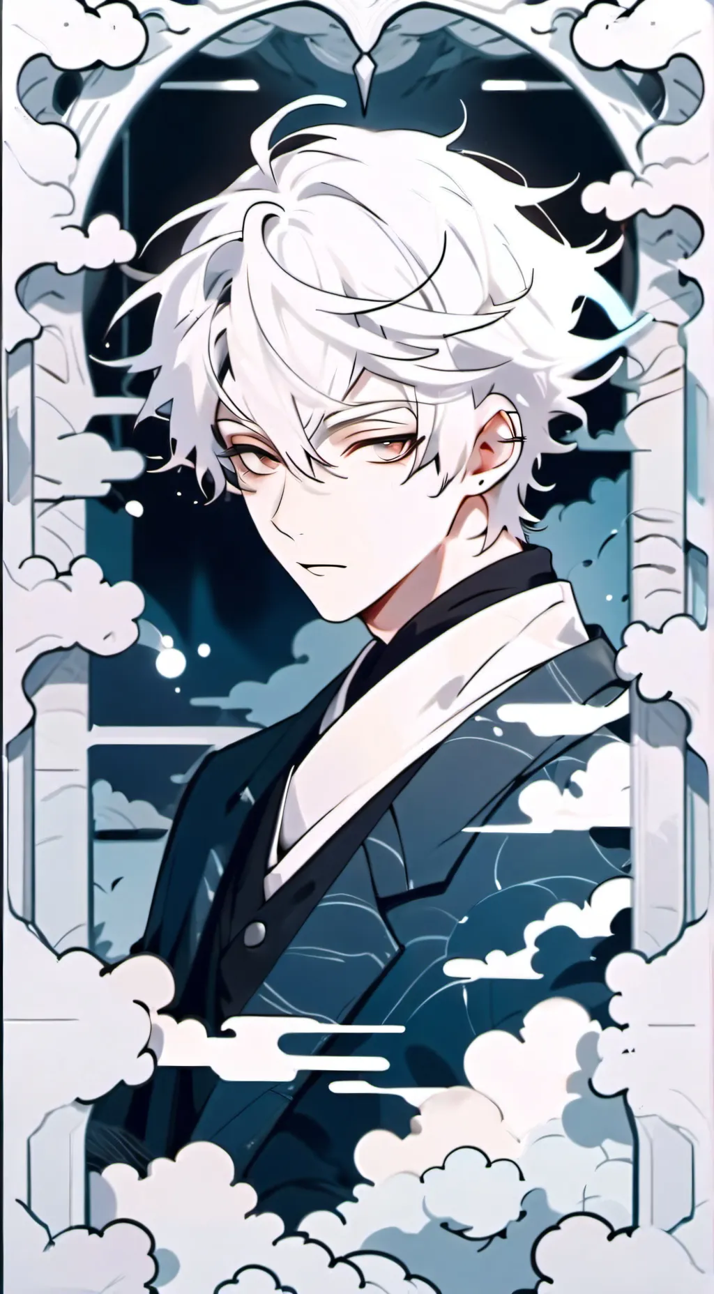 ai character: Silver  background