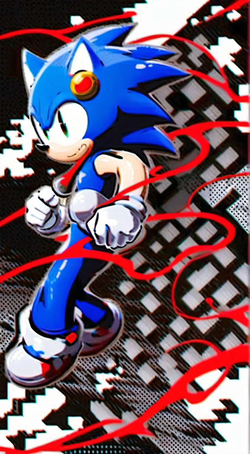 ai character: virus alert meme background