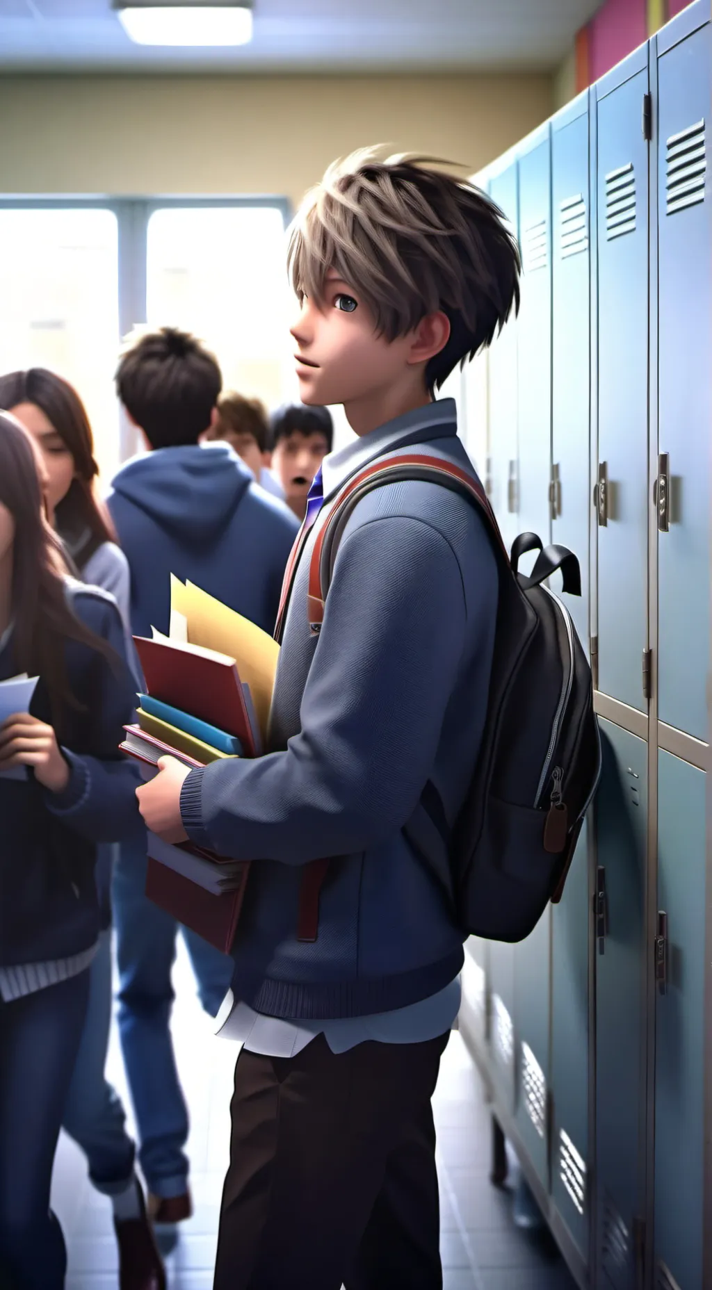 ai character: High school  background