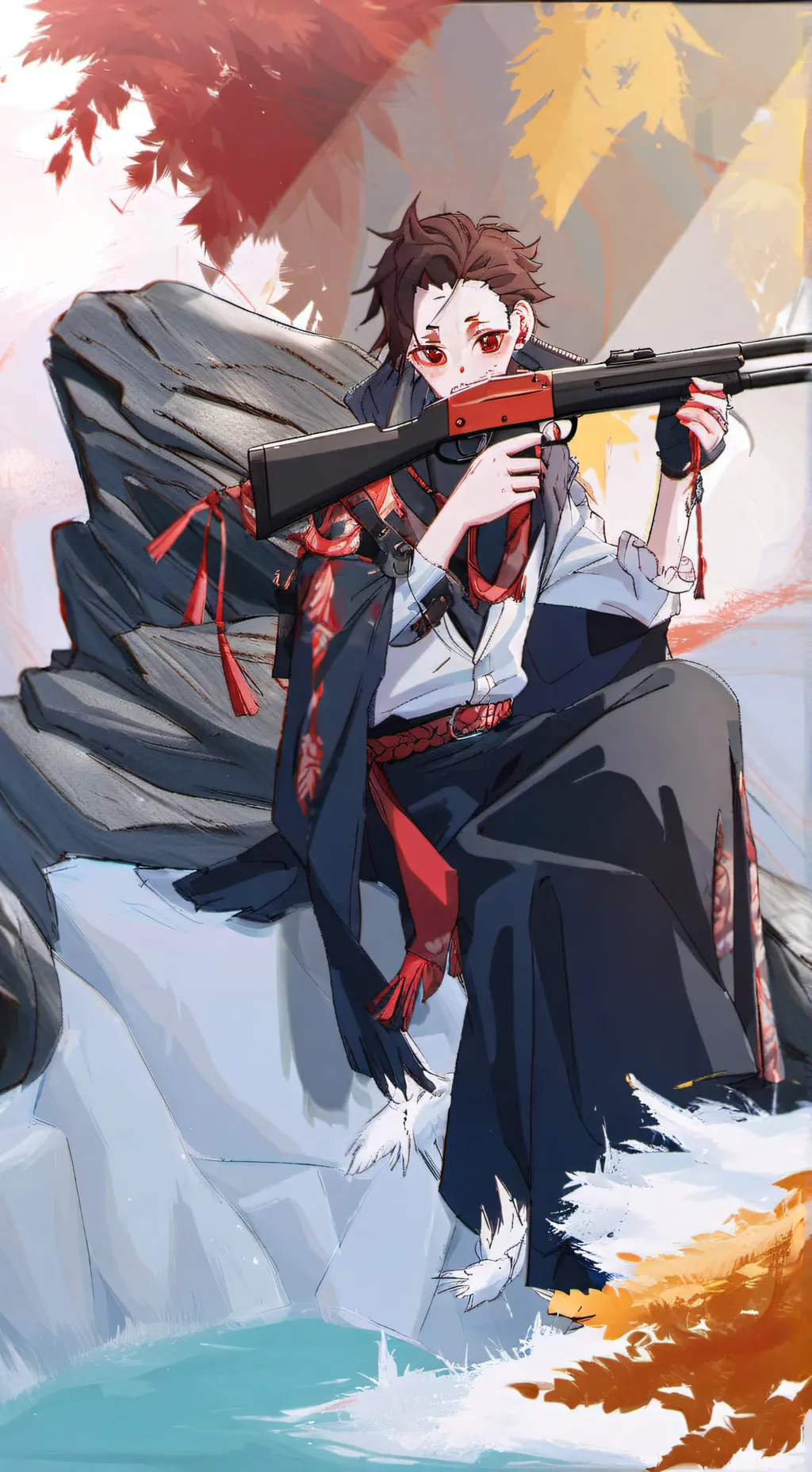 ai character: Genya Shinazugawa  background