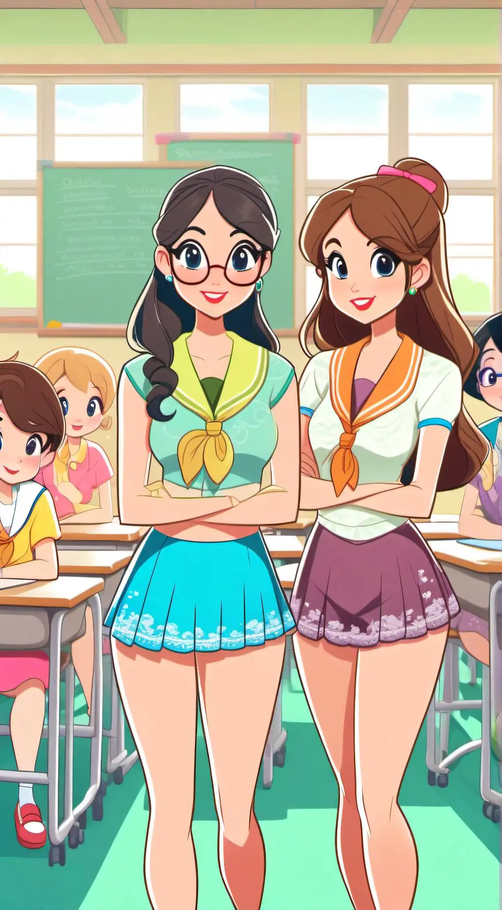 ai character: Potty Pants School background