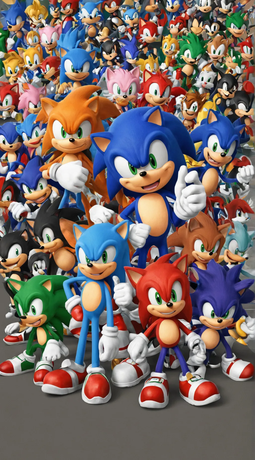 ai character: 100 sonics friends background