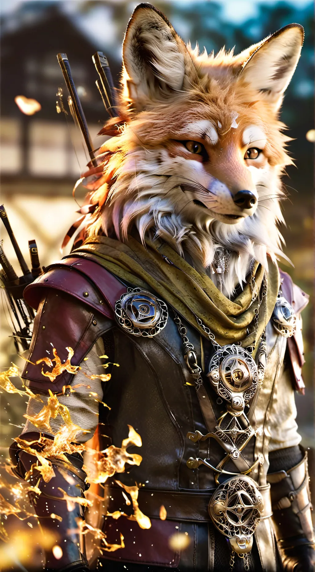 ai character: Foxy the fox background