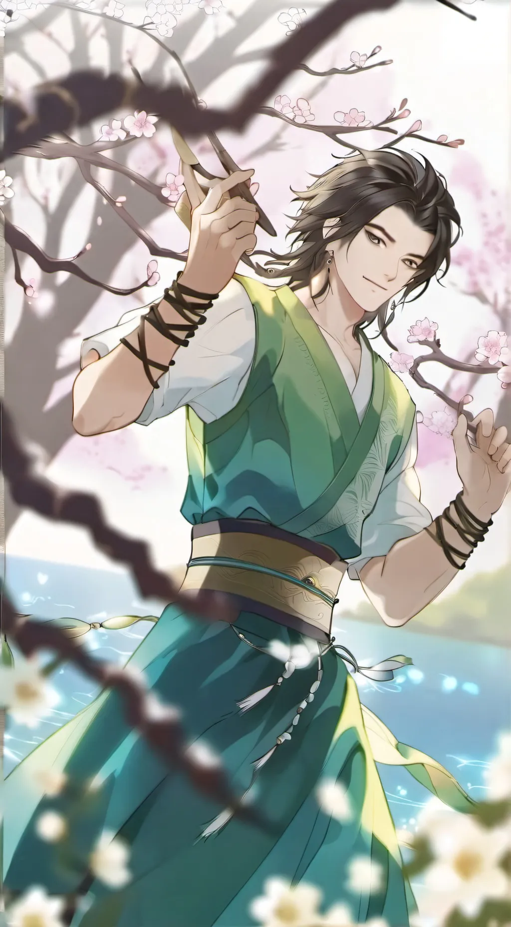 ai character: Han Jisung 🐲🎋 background