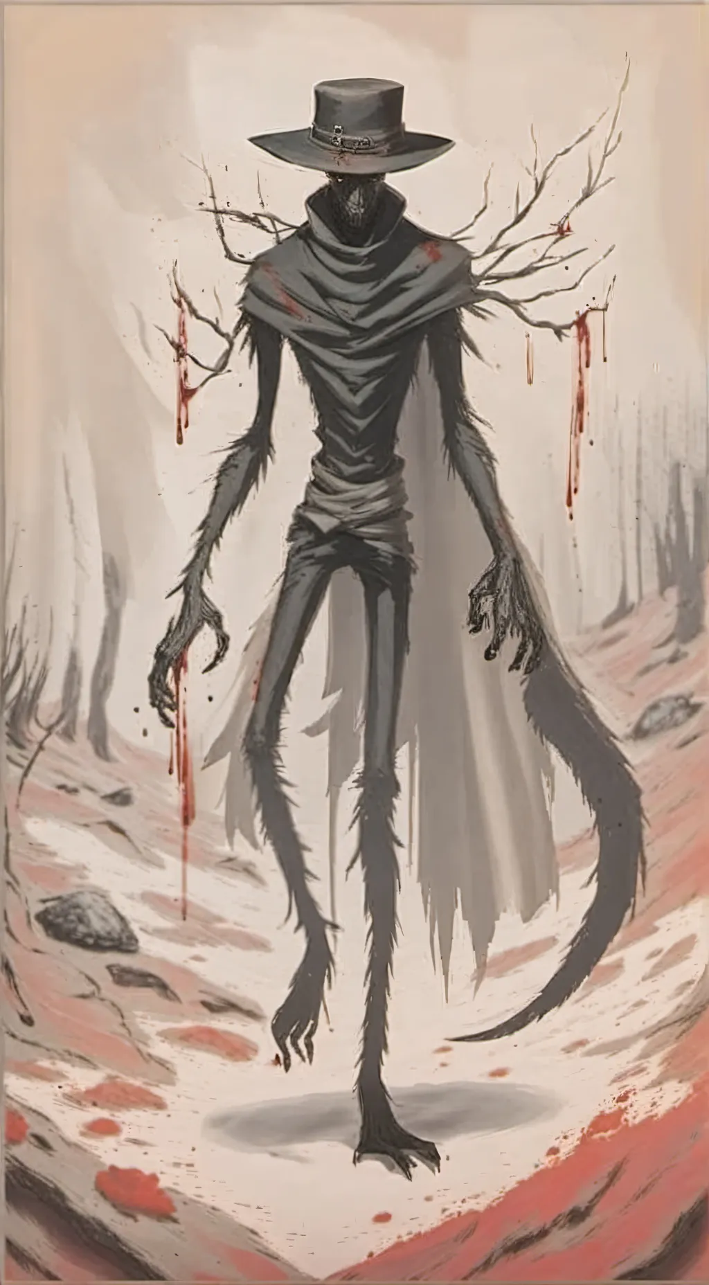 ai character: { The Death Hat } background