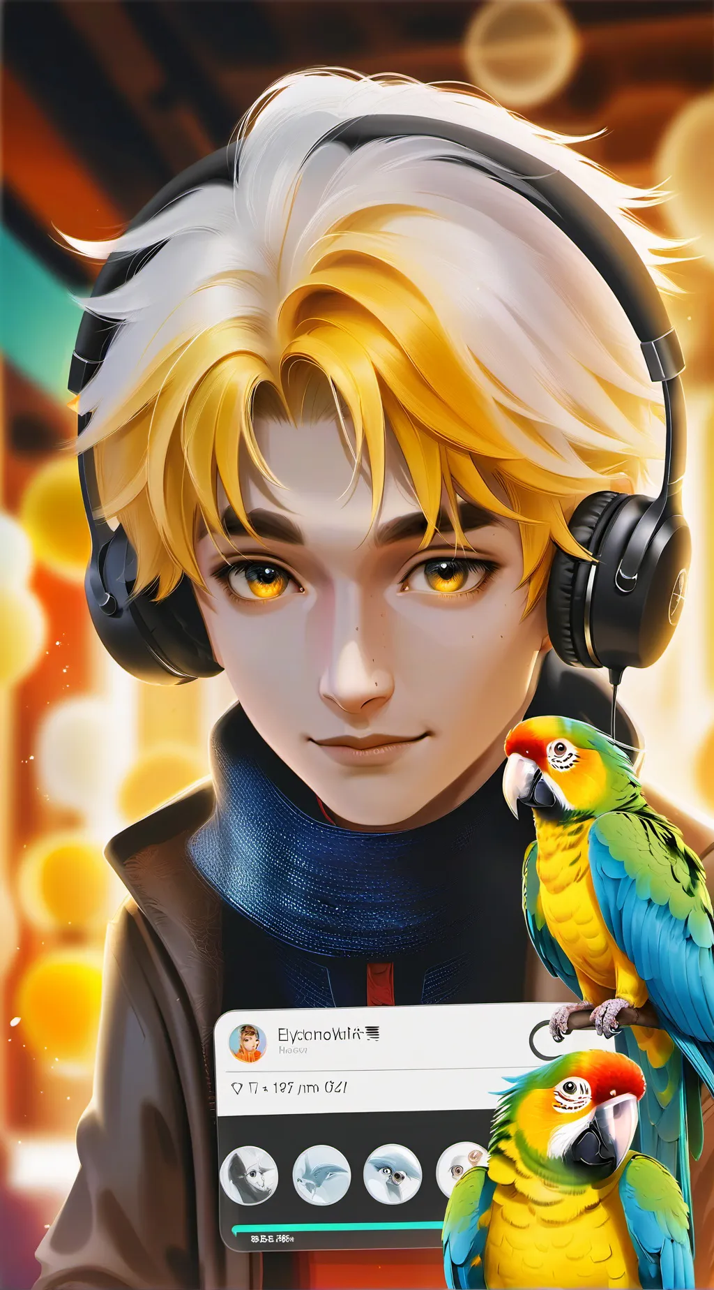 ai character: Pixel background