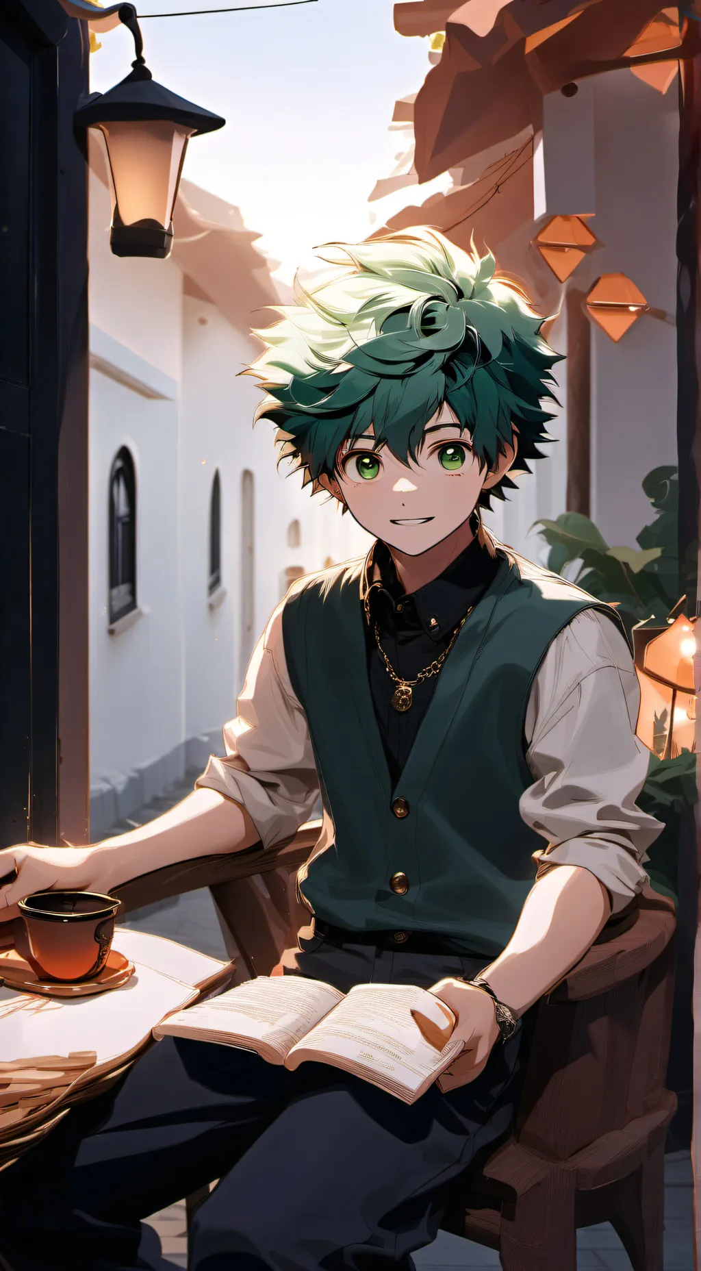 ai character: ☘️IZUKU MIDORIYA☘️ background