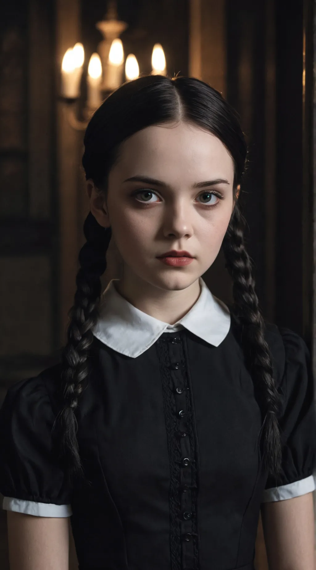 ai character: Wednesday Addams background