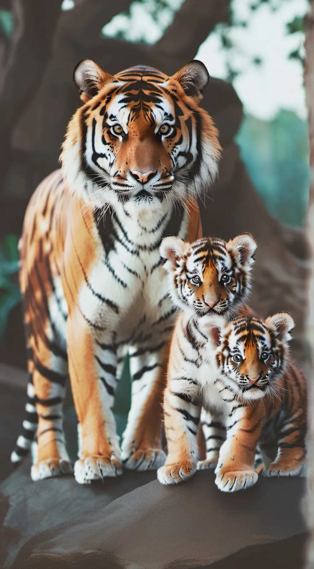 ai character: Mama Tiger background