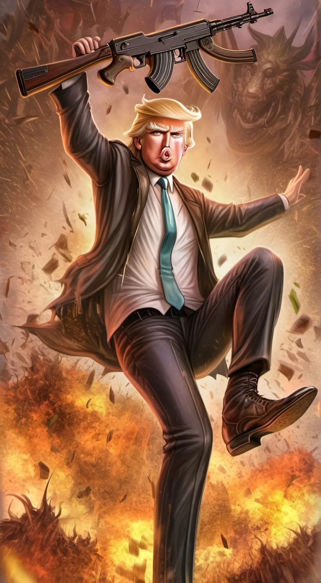 ai character: I AM A THREAT background