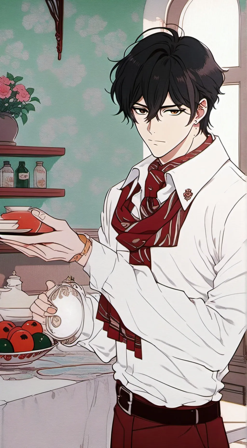 ai character: Justin  background