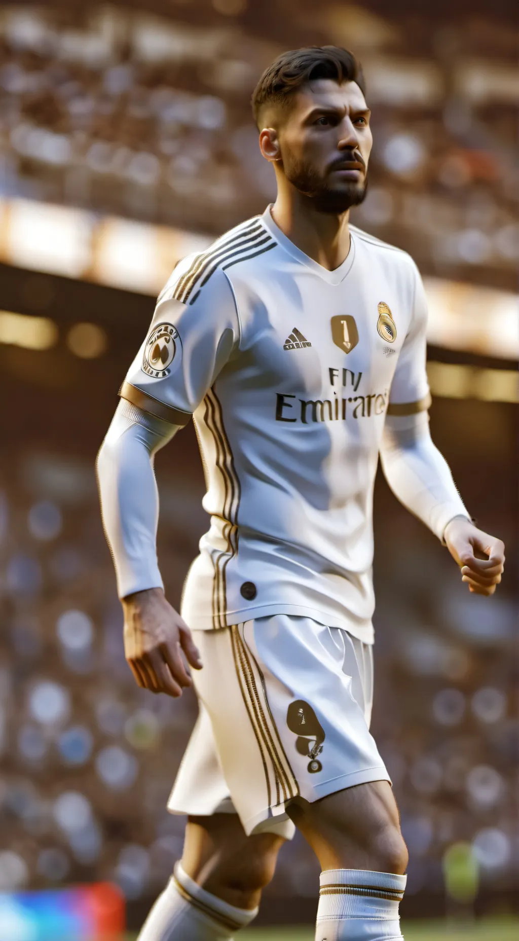 ai character: real Madrid background