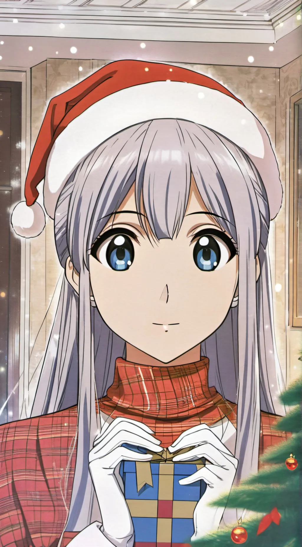 ai character: MHA Christmas! background