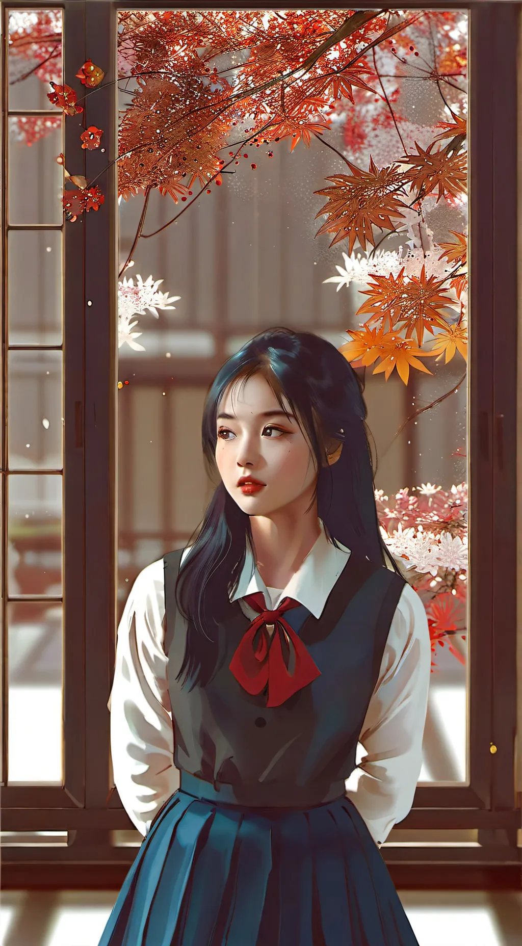 ai character: Kaori Sakura background