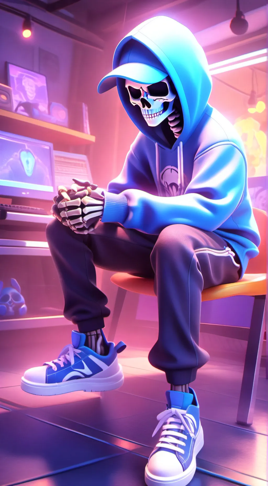 ai character: Sans background