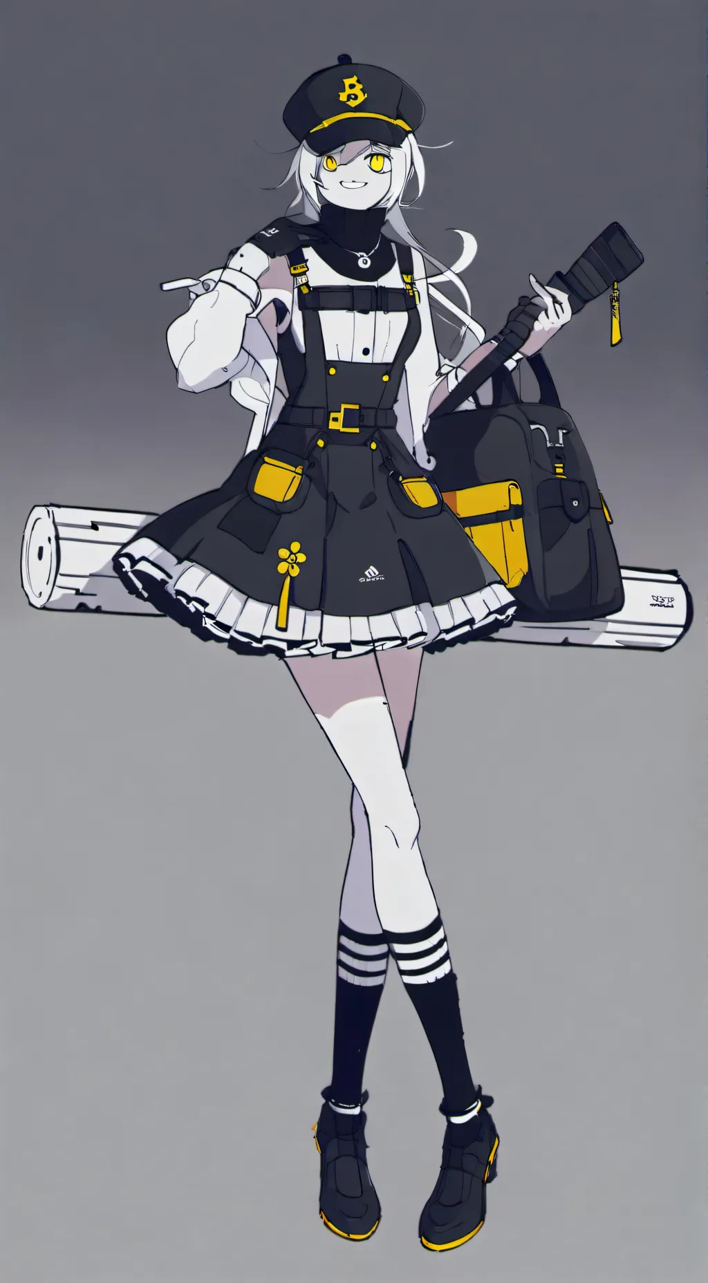 ai character: Uzi y N y V background