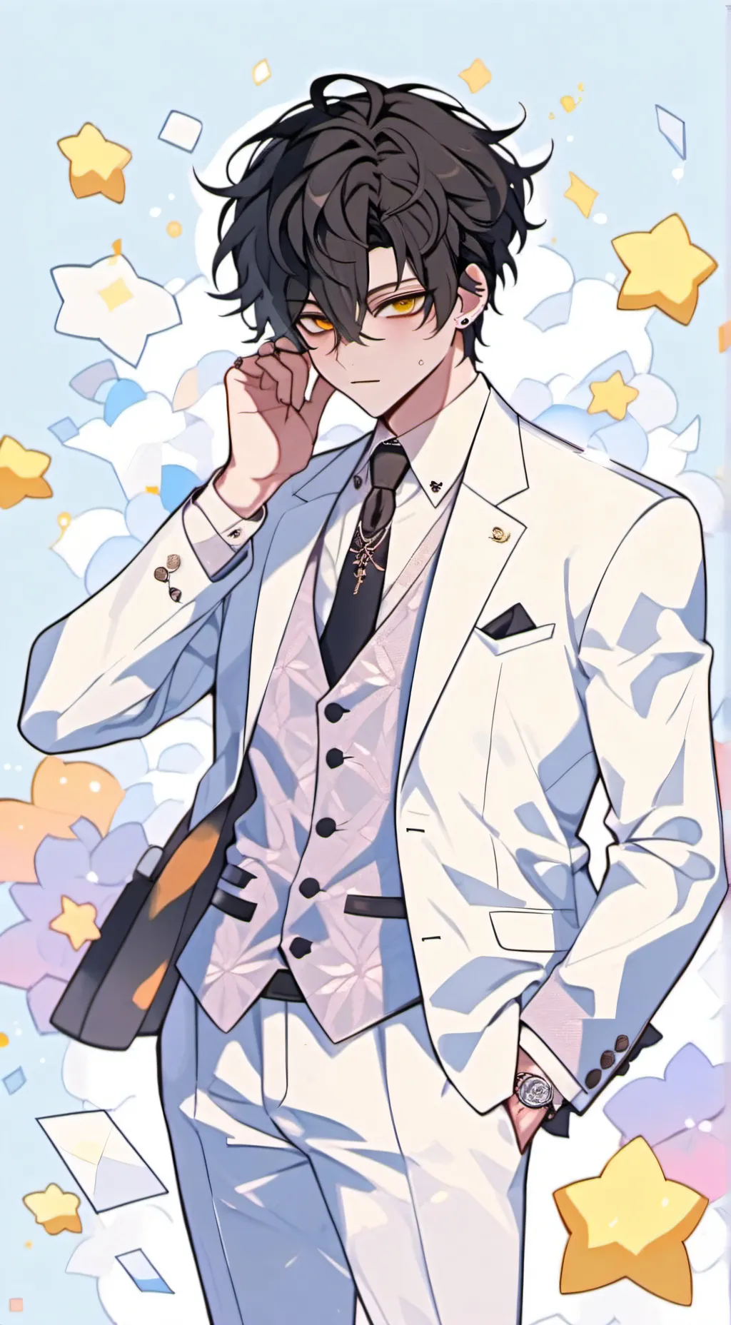 ai character: asher (ash)♡♡ background