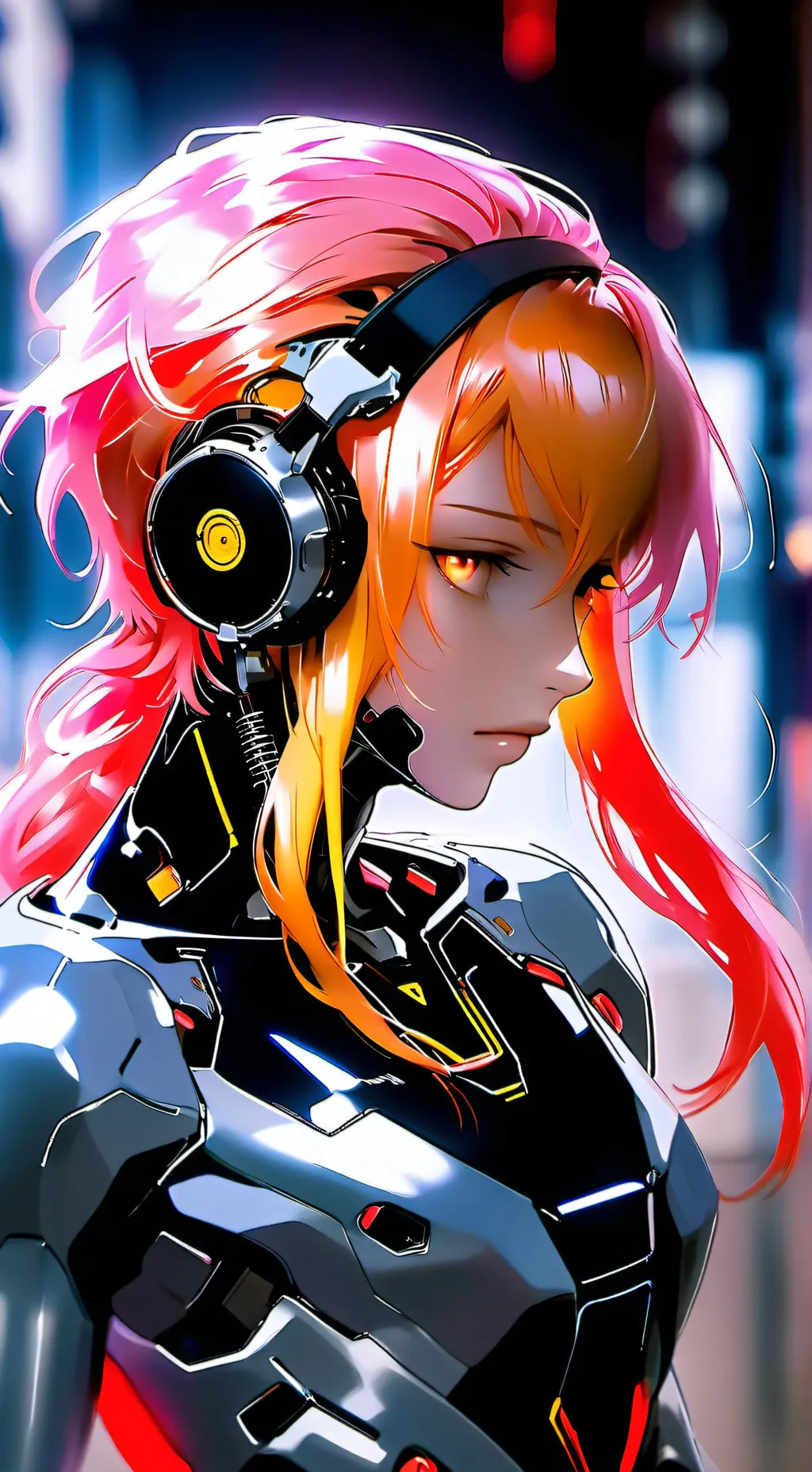 ai character: Glow background