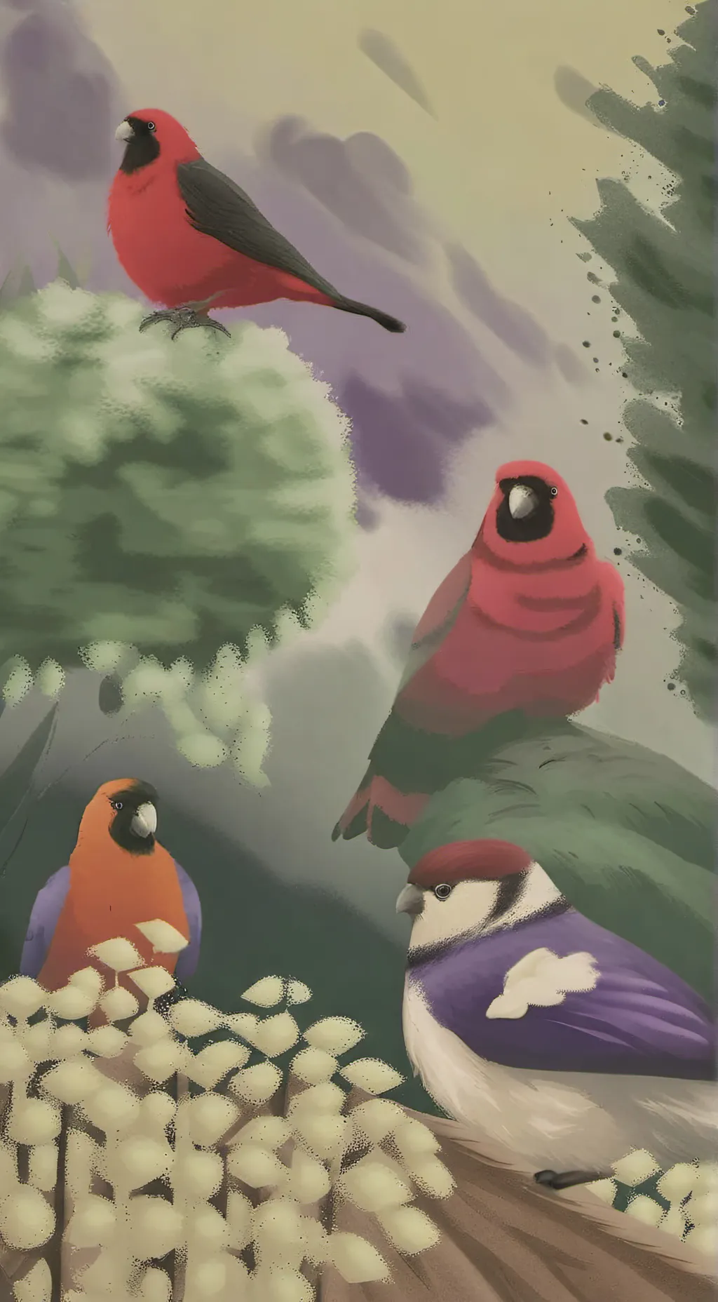 ai character: pandilla de loros  background