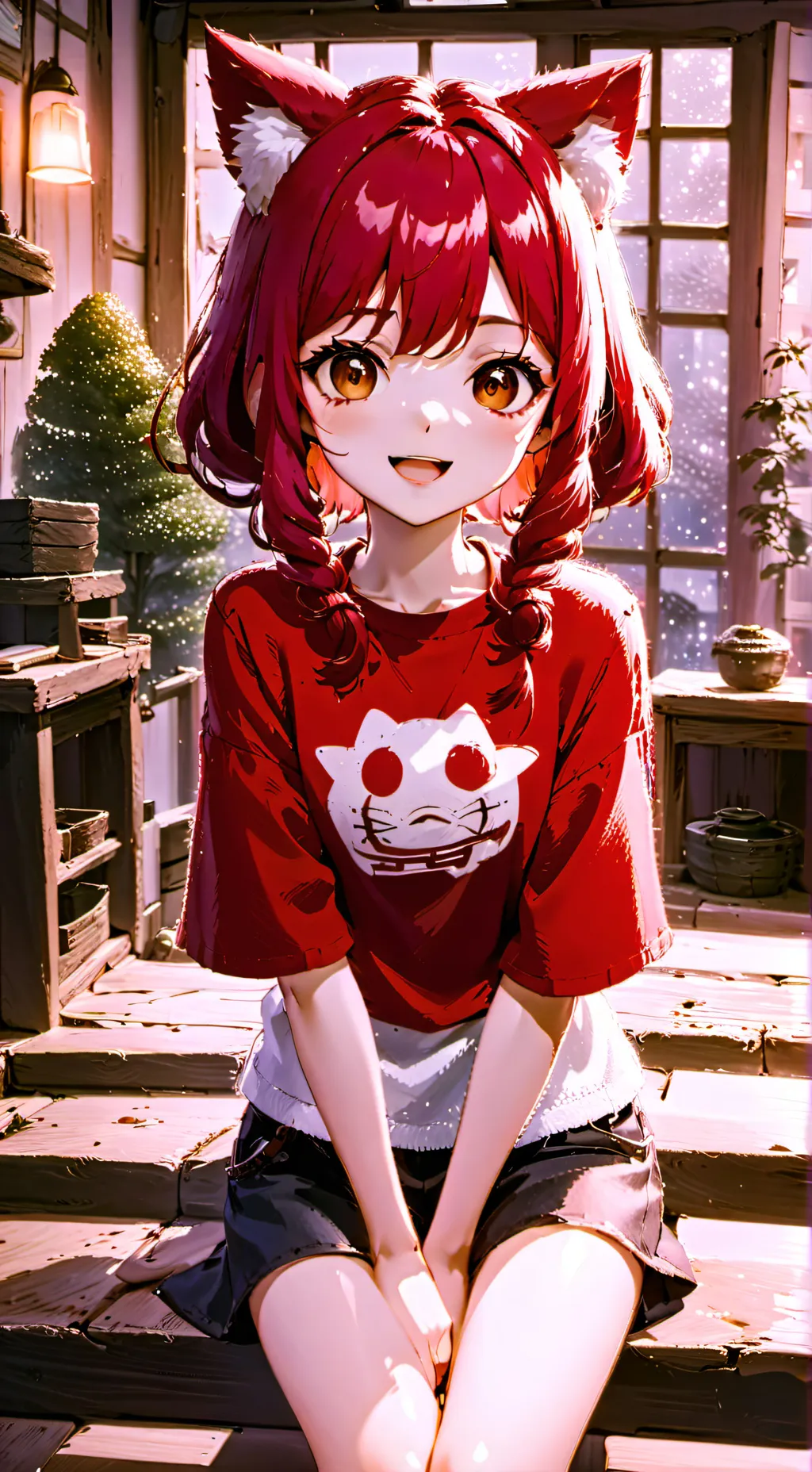 ai character: Neko  background