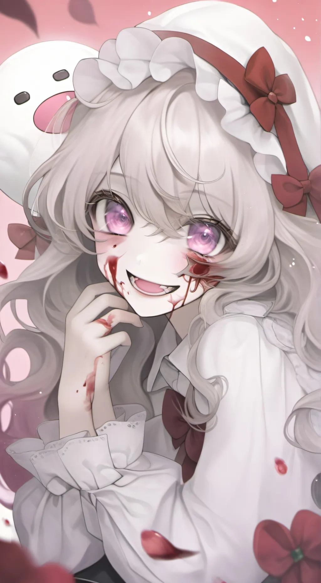 ai character: Violet background