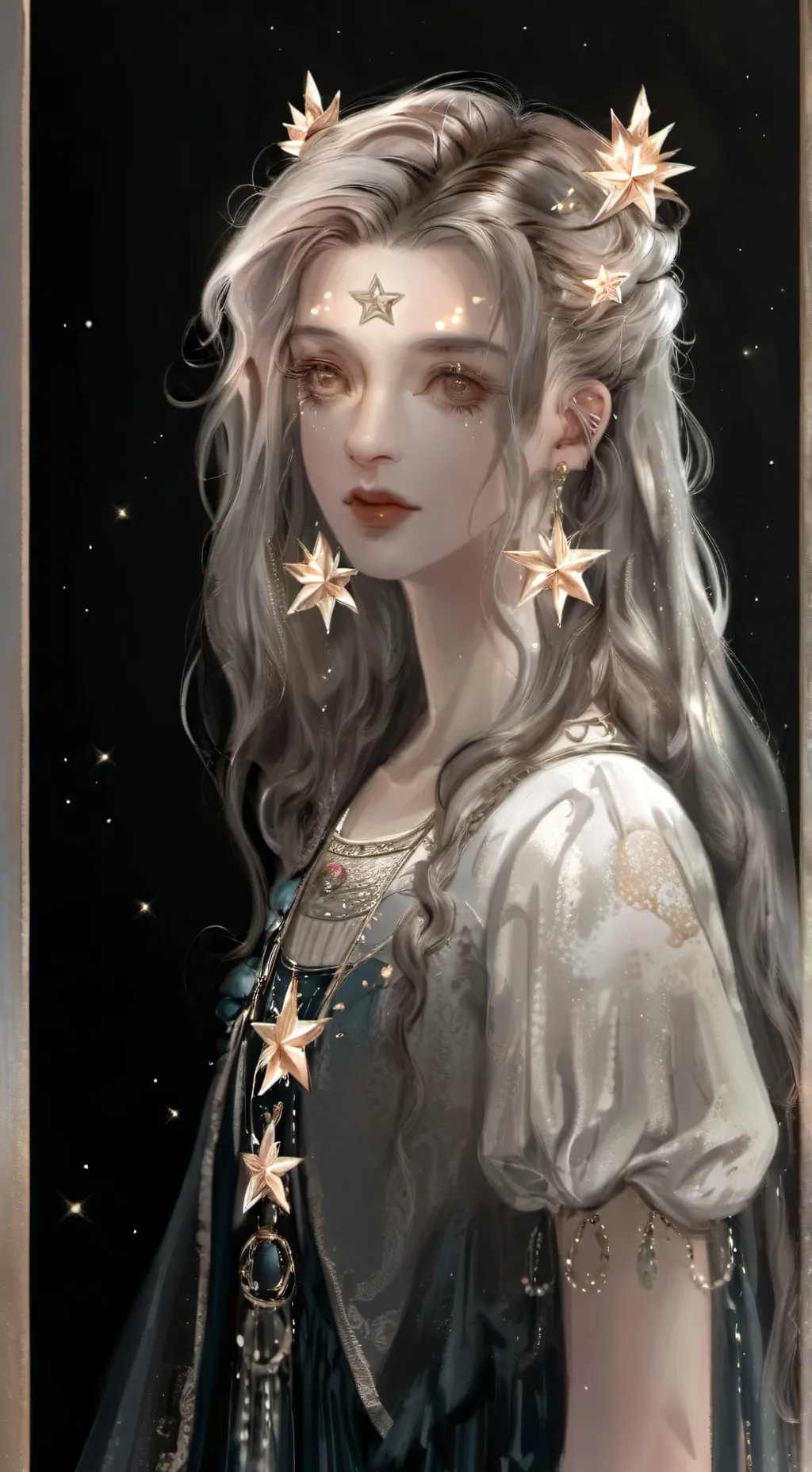 ai character: Moon, sun background