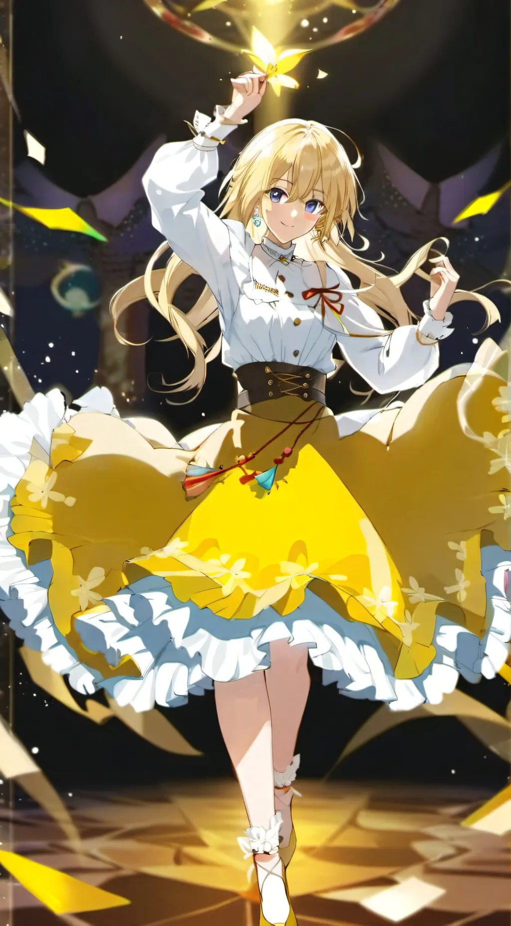 ai character: Amber background