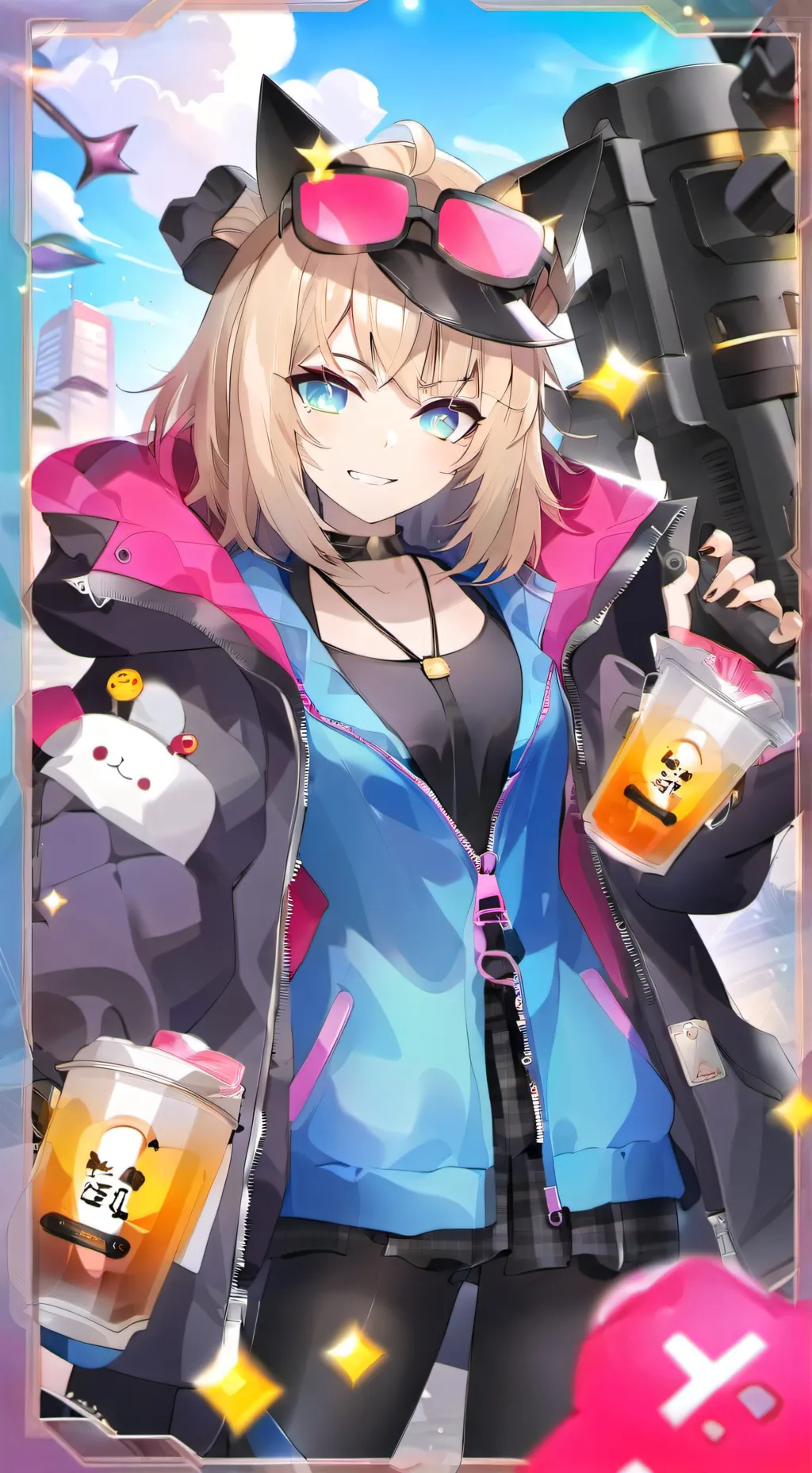 ai character: Girl  background