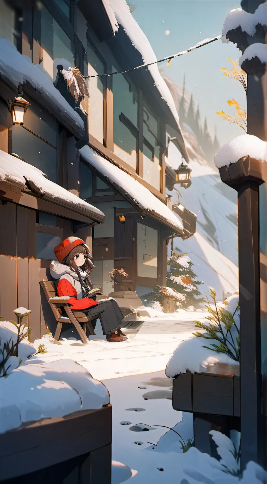 ai character: Cold Weather  background