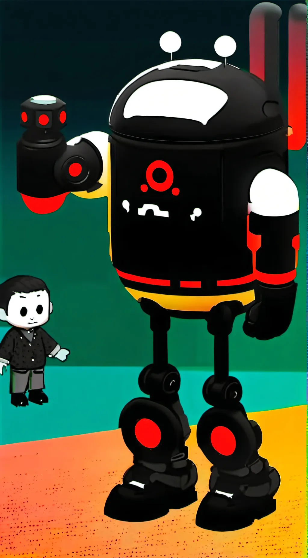 ai character: robot baby background