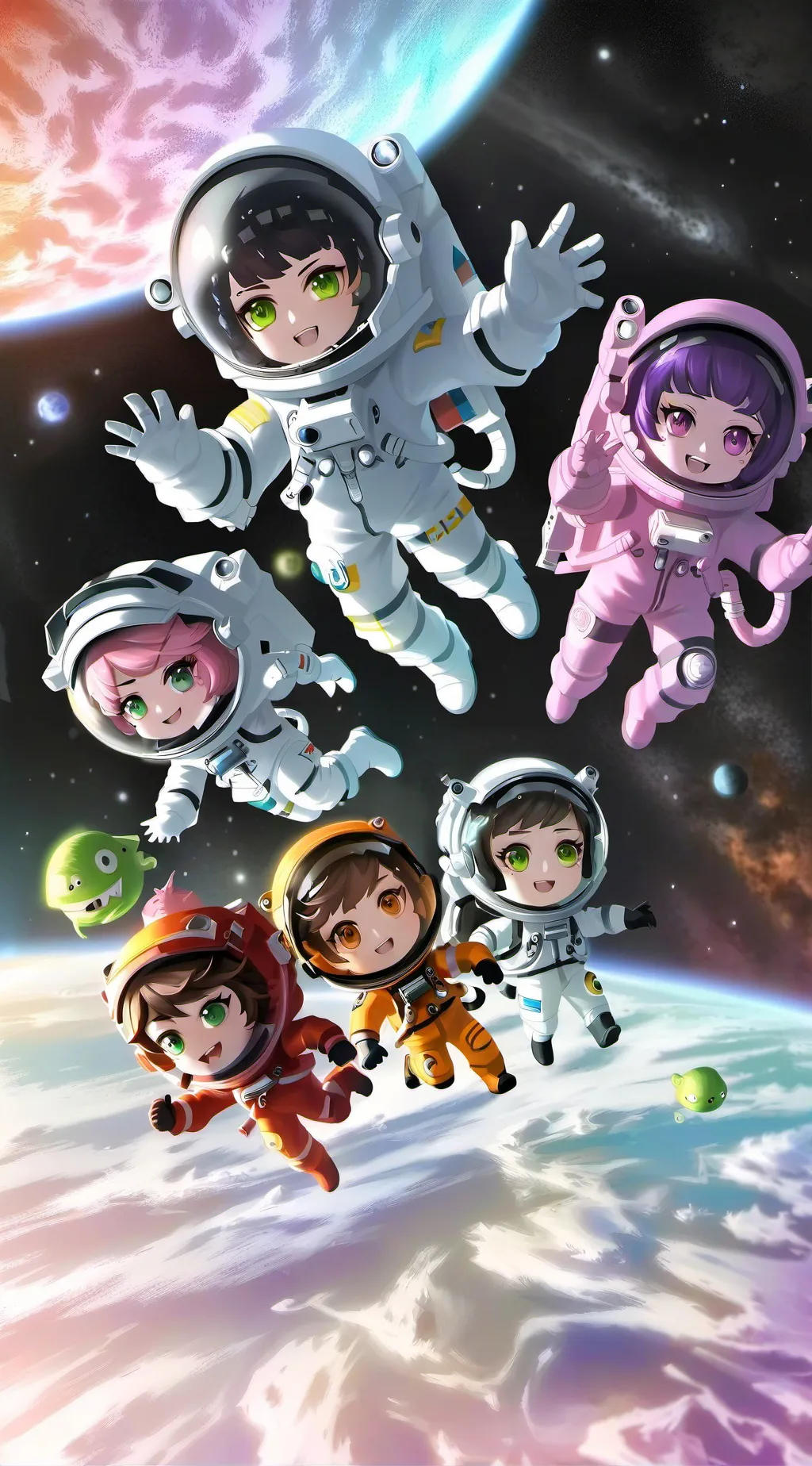 ai character: AMONG US background