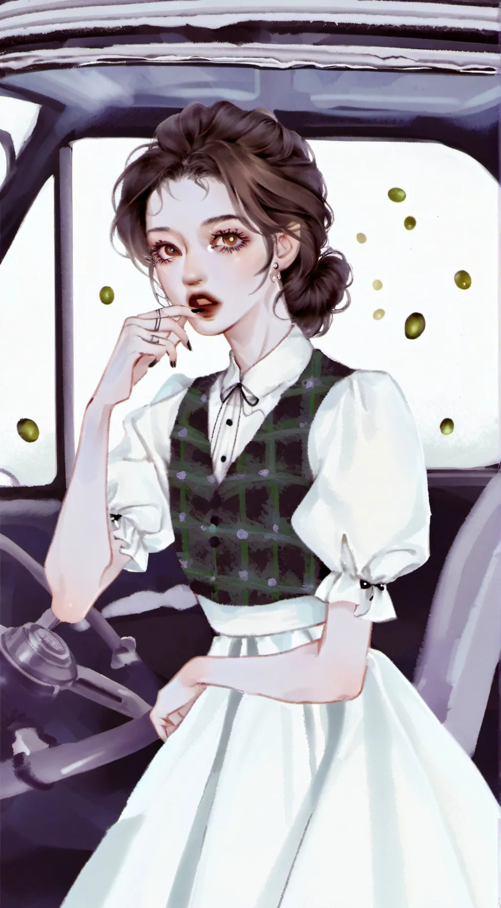 ai character: crazy woman background