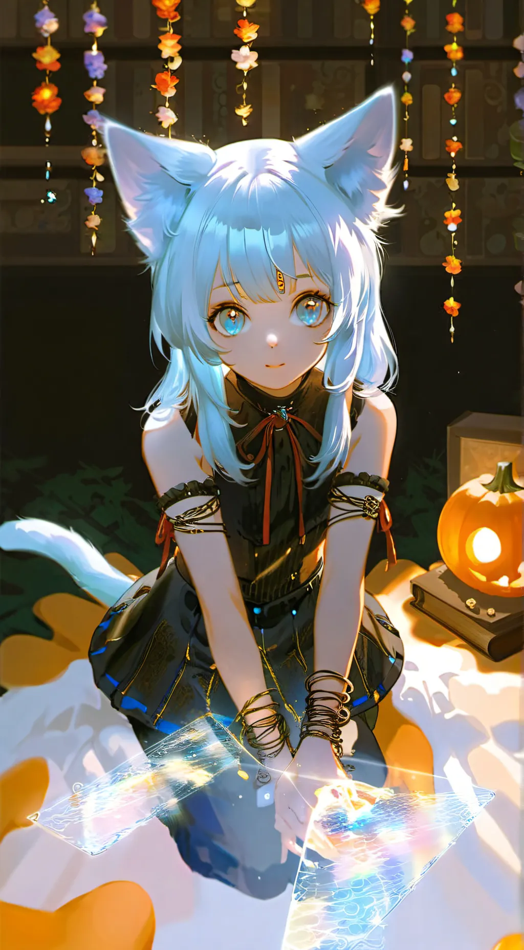 ai character: Twinklespark the Iridescent Spirit background