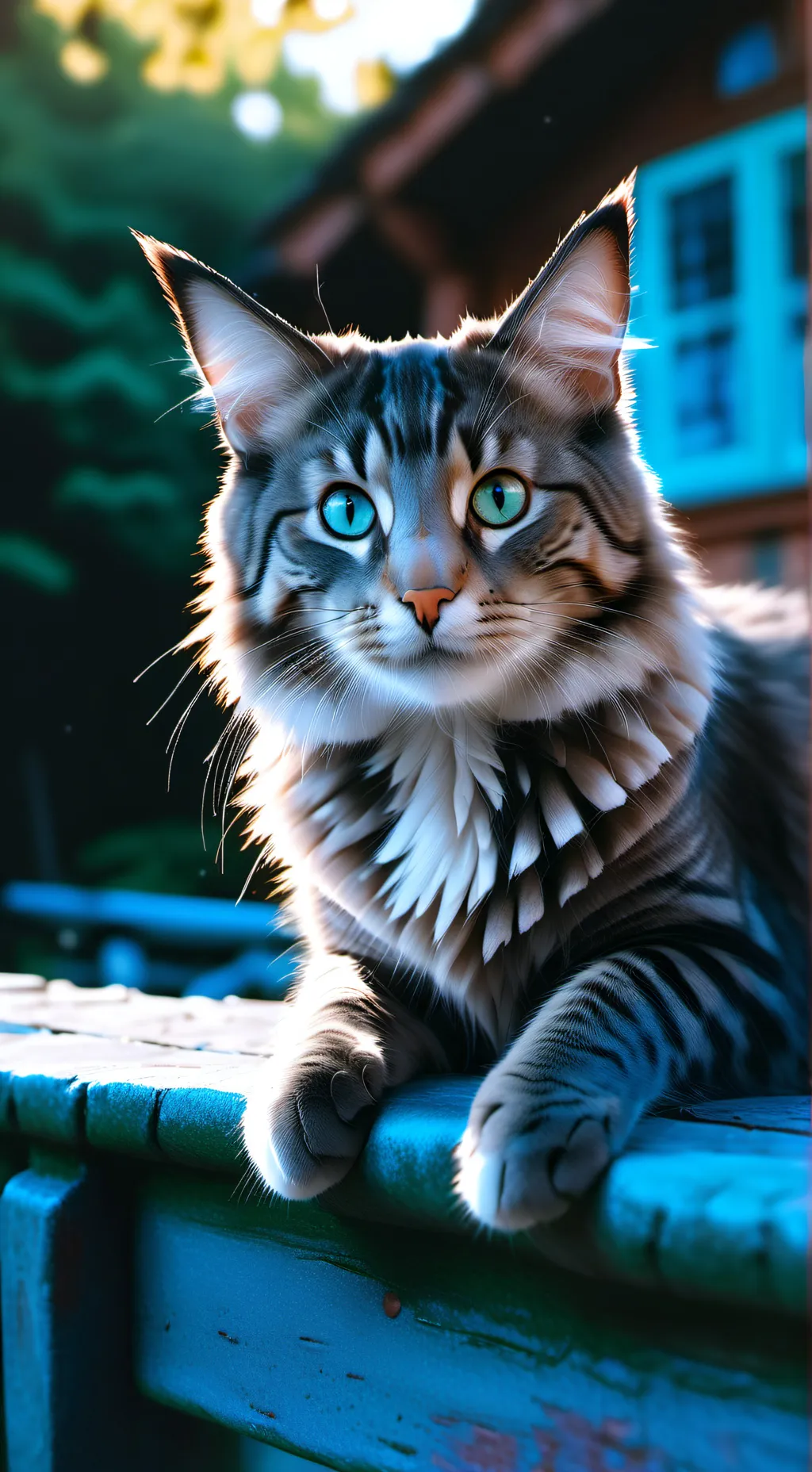 ai character: Cat :3 background