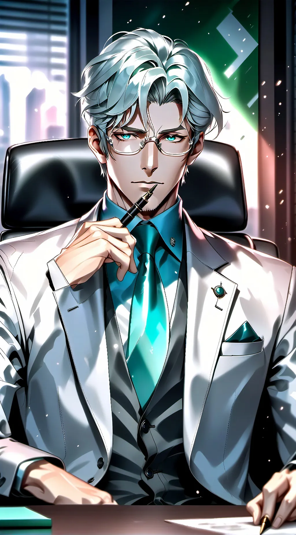 ai character: Workaholic Boss background