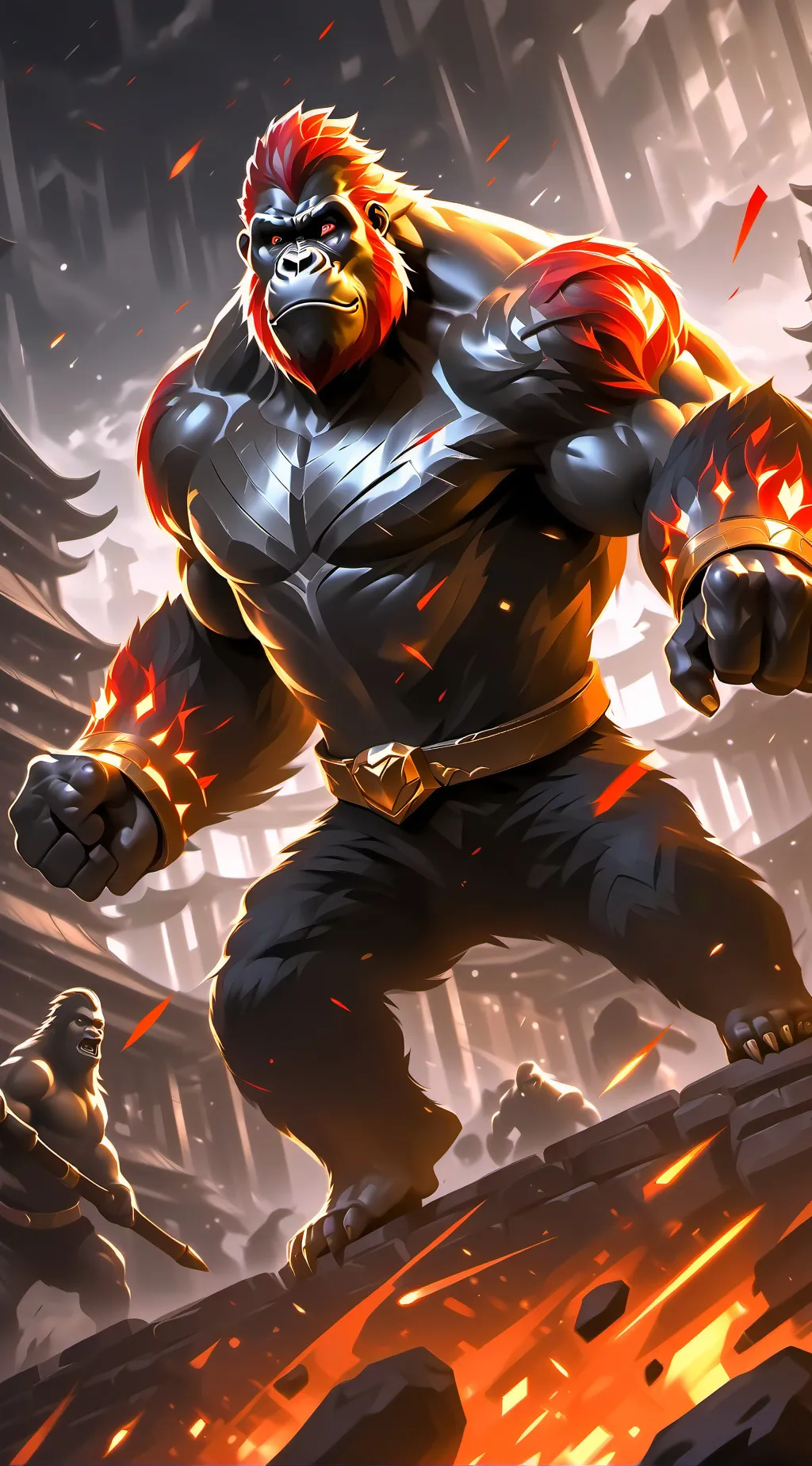 ai character: Gorilla tag ghost background