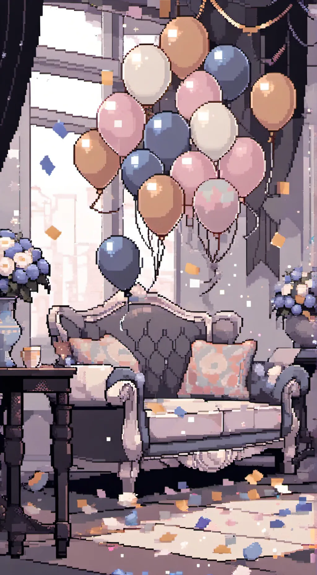 ai character: CELEBRATION background