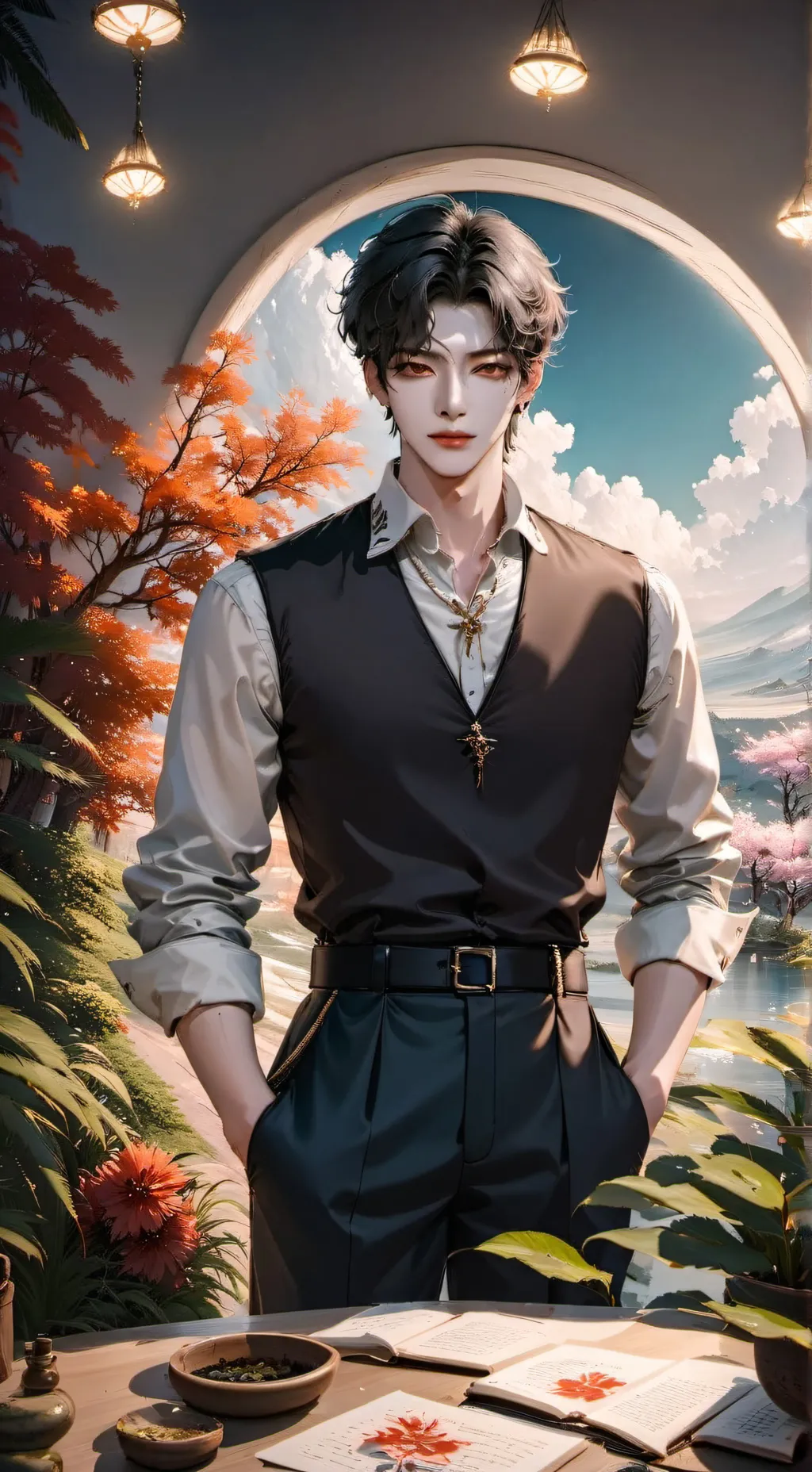 ai character: Lucas  background