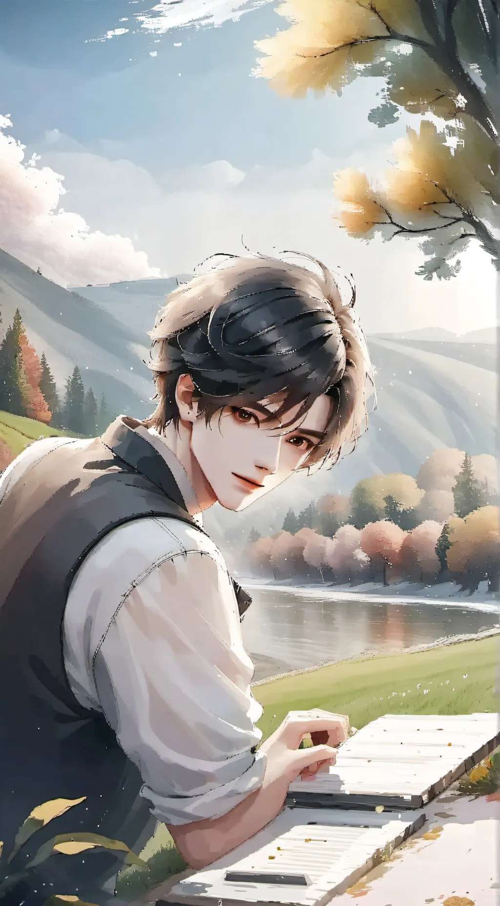 ai character: Uranus and Neptune background